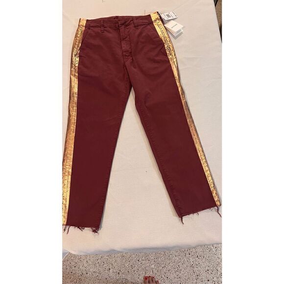 MOTHER THE SHAKER PREP HIGH WAISTED CROP CHINOS SIZE 26 NEW TAGS - Picture 1 of 16
